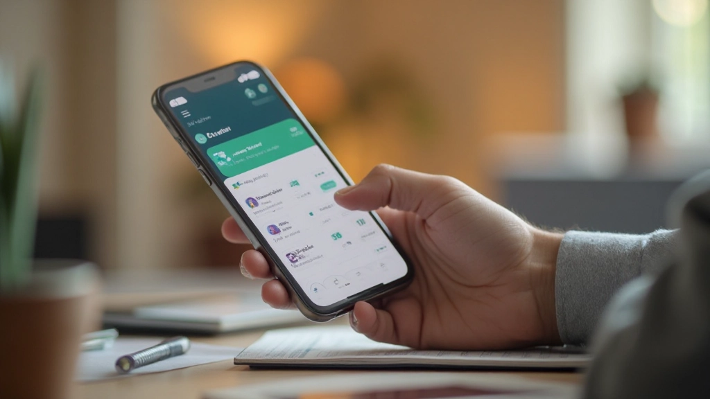 Мобильные приложения для управления финансами на экране смартфона
